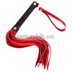 Флоггер DS Fetish Suede Flogger S, красно-черный - Фото №1