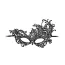 Маска Ouch! Black & White Lace Eye-Mask Royal, чорна - Фото №1