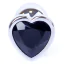 Анальна пробка з чорним кристалом Exclusivity Jewellery Silver Heart Plug, срібна - Фото №5