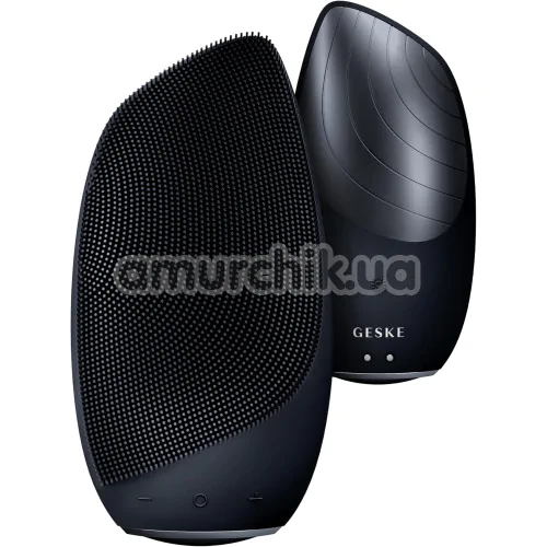 Ультразвуковая щетка для лица Geske Sonic Thermo Facial Brush 6 in 1, черная