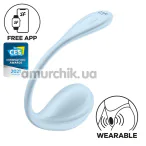 Віброяйце Satisfyer Smooth Petal, блакитне - Фото №1