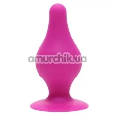 Анальная пробка SilexD Premium Silicone Plug Model 2 Size XS, розовая - Фото №1