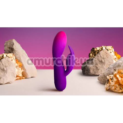 Вибратор Rocks-Off Glo-Girl Rabbit, фиолетово-розовый