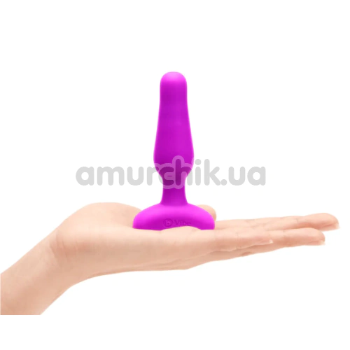 Анальна пробка з вібрацією B-Vibe Vibrating Novice Plug, рожева