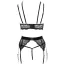 Комплект Abierta Fina Suspender Set чорний: бюстгальтер + пояс для панчіх + трусики-стрінги - Фото №6