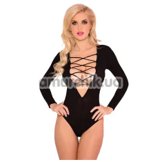 Боди Lace To The Top Bodysuit, черное - Фото №1