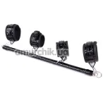 Фиксаторы для рук и ног DS Fetish Lackered Hand And Ankle Spreader Bar, черные - Фото №1