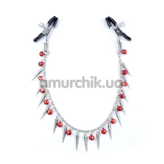 Затискачі для сосків Boss Series Fetish Exclusive Nipple Clamps No3, червоні - Фото №1