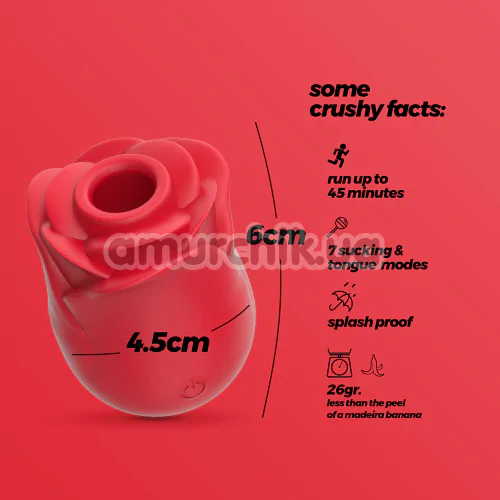 Симулятор орального сексу для жінок Crushious Rosita, червоний