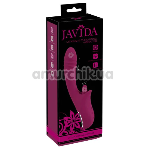 Вібратор з поштовхами Javida Licking & Thrusting Vibrator, рожевий