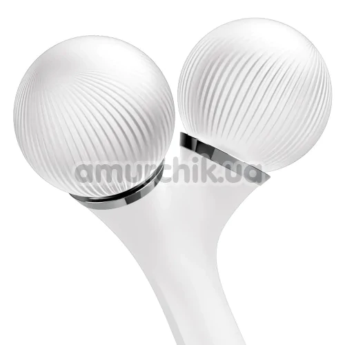 Ультразвуковий масажер Geske Sonic Facial & Body Roller 4 in 1, біло-срібний