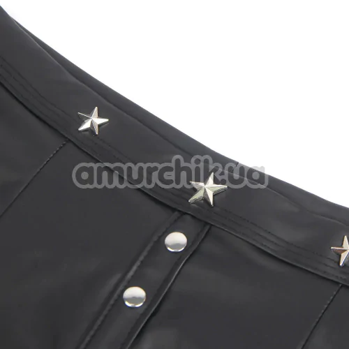 Трусы-боксеры мужские Star Night Punk Rivet Faux Leather Boxer, черные