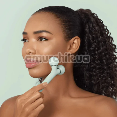 Ультразвуковий масажер для обличчя Geske Sonic Facial Roller 4 in 1, зелений