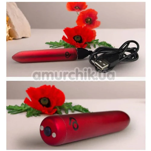 Клиторальный вибратор Rocks-Off Poppy Red, красный