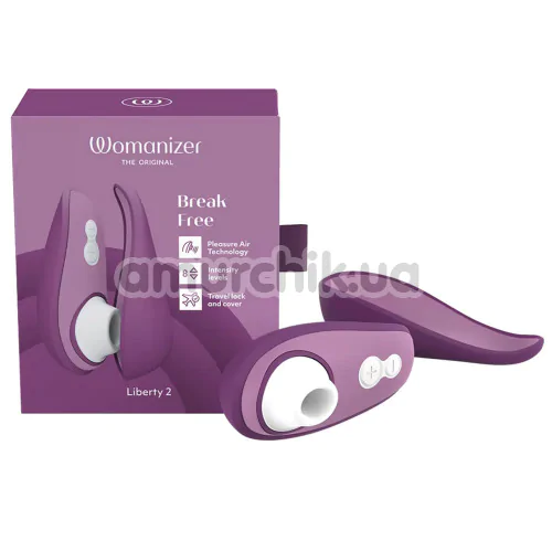 Симулятор орального секса для женщин Womanizer Liberty 2, фиолетовый
