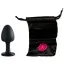 Анальная пробка с прозрачным кристаллом Dorcel Geisha Plug М, черная - Фото №3