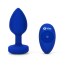 Анальная пробка с вибрацией B-Vibe Vibrating Jewel Plug L/XL, синяя - Фото №1