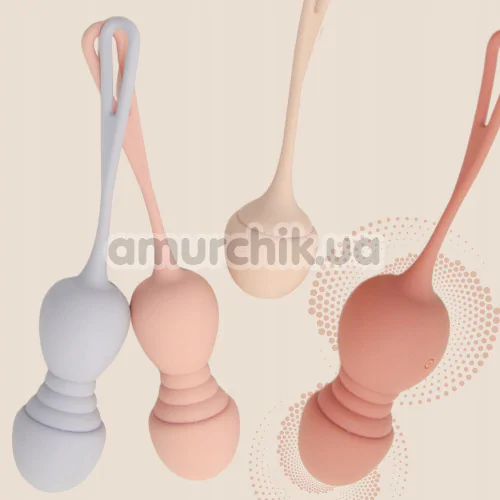 Набір вагінальних кульок з вібрацією Sweet Em Exercises Control Set, різнокольоровий