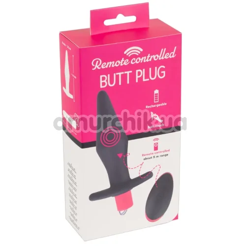 Анальная пробка с вибрацией Remote Controlled Butt Plug, фиолетовая