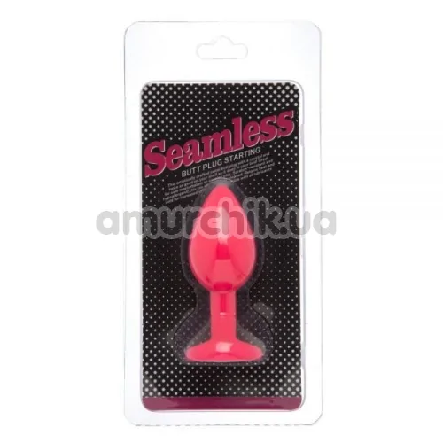 Анальна пробка з світло-рожевим кристалом Loveshop Seamless Butt Plug Heart S, рожева