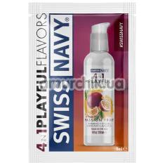 Лубрикант з зігріваючим ефектом Swiss Navy 4 in 1 Playful Flavors Wild Passion Fruit - маракуйя, 5 мл - Фото №1