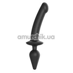 Фалоімітатор з анальною пробкою Strap-On-Me Switch Plug-In Dildo XXL, чорний - Фото №1