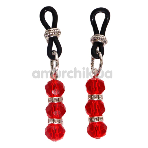 Прикраси для сосків Art of Sex Giulia, червоні - Фото №1