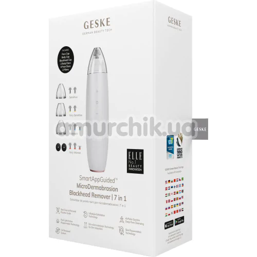 Микродермабразионное устройство для удаления черных точек Geske MicroDermabrasion Blackhead Remover 7 in 1, кремовое