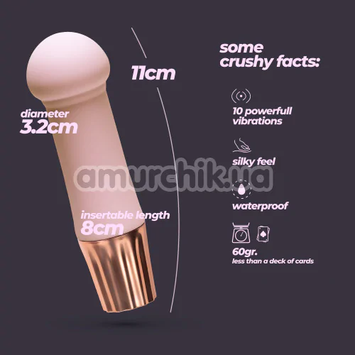 Кліторальний вібратор Crushious Mellow Puff, рожевий