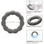 Эрекционное кольцо для члена Alpha Liquid Silicone Erect Ring, серое - Фото №5
