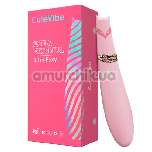 Симулятор орального секса для женщин CuteVibe Cute&Powerful Hi I'm Foxy, светло-розовый