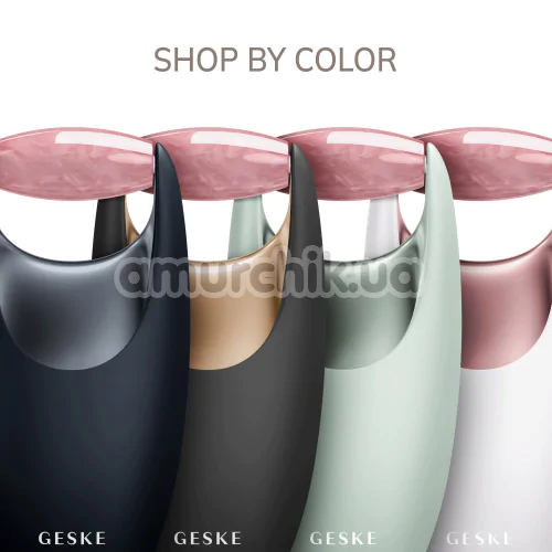 Роликовий масажер для обличчя Geske Rose Quartz Roller 5 in 1, чорно-золотий