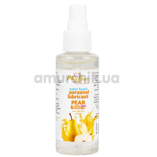 Масажний лубрикант MyLove Aroma Series Personal Lubricant 2in1 Pear - груша, 50 мл - Фото №1