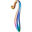 Фалоімітатор Glamour Glass Elegant Curved Dildo, мультикольоровий - Фото №6