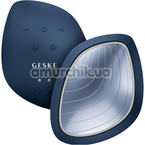 Ультразвуковой массажер-маска для лица Geske Sonic Warm & Cool Mask 9 in 1, синий
