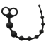 Анальная цепочка Alume Silicone Anal Bead Chain With Double Ring, черная - Фото №2