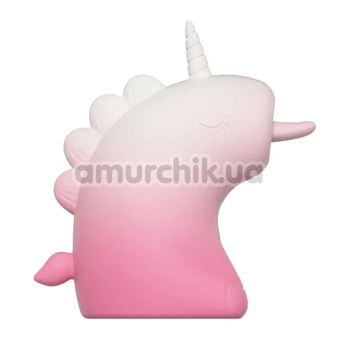 Симулятор орального сексу для жінок з вібрацією Univibe Sexy Unicorn, біло-рожевий