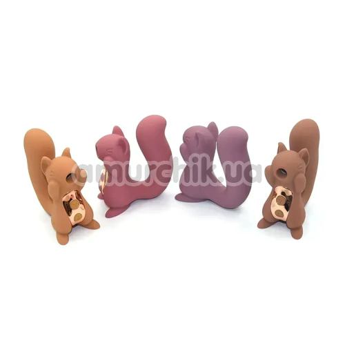 Симулятор орального сексу для жінок з вібрацією Sweet Em Velvet Lure Sneaky Squirrel, рожевий