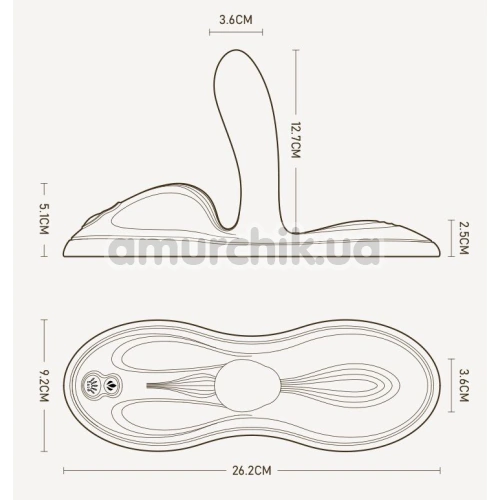 Вібратор для клітора і точки G з підігрівом Zalo Flora Smart Vibrating Pad, чорний