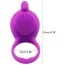 Виброкольцо Silicone Love Ring Dolphin, фиолетовое - Фото №3