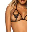 Комплект Leg Avenue Open Cup Bra And Pearl Panty, черный: бюстгальтер + трусики-стринги - Фото №6