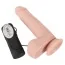 Вібратор з ротацією Medical Silicone Vibrator 20см, тілесний - Фото №3