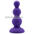 Анальна пробка Alume Triple Bead Anal Plug S, фіолетова - Фото №1