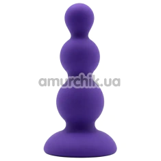 Анальная пробка Alume Triple Bead Anal Plug S, фиолетовая - Фото №1