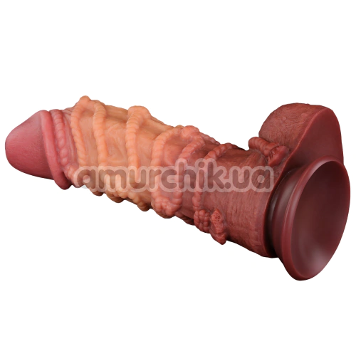Фаллоимитатор Dual-Layered Silicone Nature Cock LV411073, коричневый