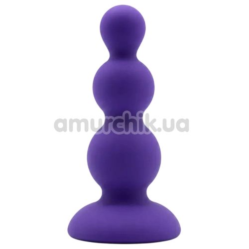 Анальна пробка Alume Triple Bead Anal Plug S, фіолетова - Фото №1