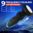 Анальна пробка з вібрацією і поштовхами B-Series Cute Lighting Anal Plug, чорна - Фото №6