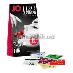 Набір з 10 лубрикантів JO H2O Flavored Lube Foil Gift Pack, 10 x 3 мл - Фото №1