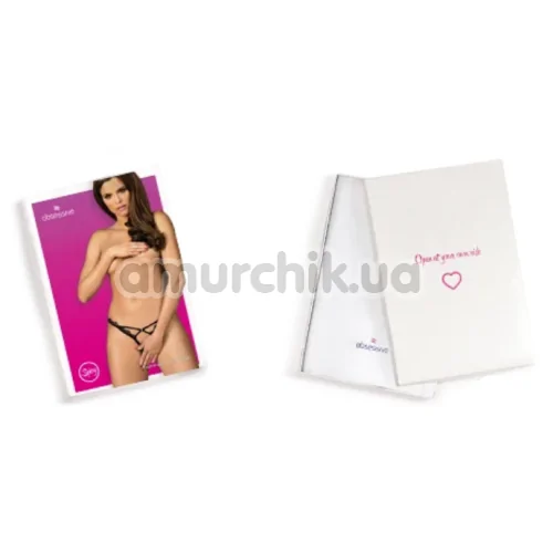Трусики Obsessive Lolitte Crotchless, чорні