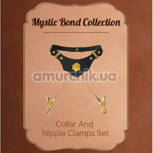 Пояс із затискачами для статевих губ Upko Mystic Bond Collection Belt With Labia Extender Clamps, чорний